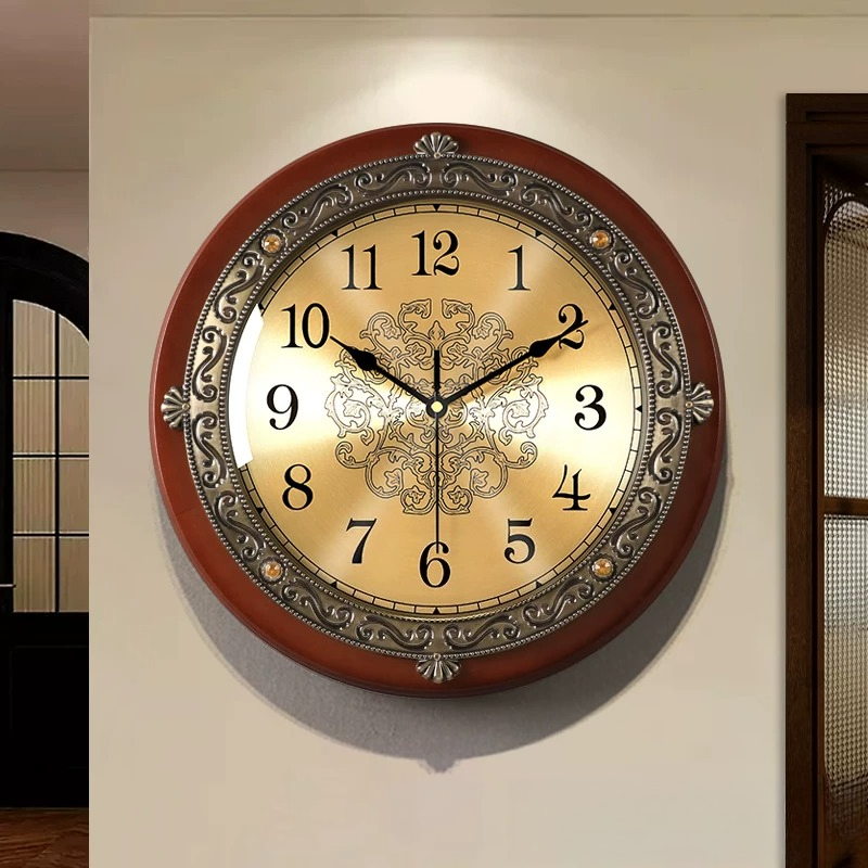 Luxury Watch Wall Clock - Moderne Wanduhr mit Massivholzrahmen, Luxuriöses Design