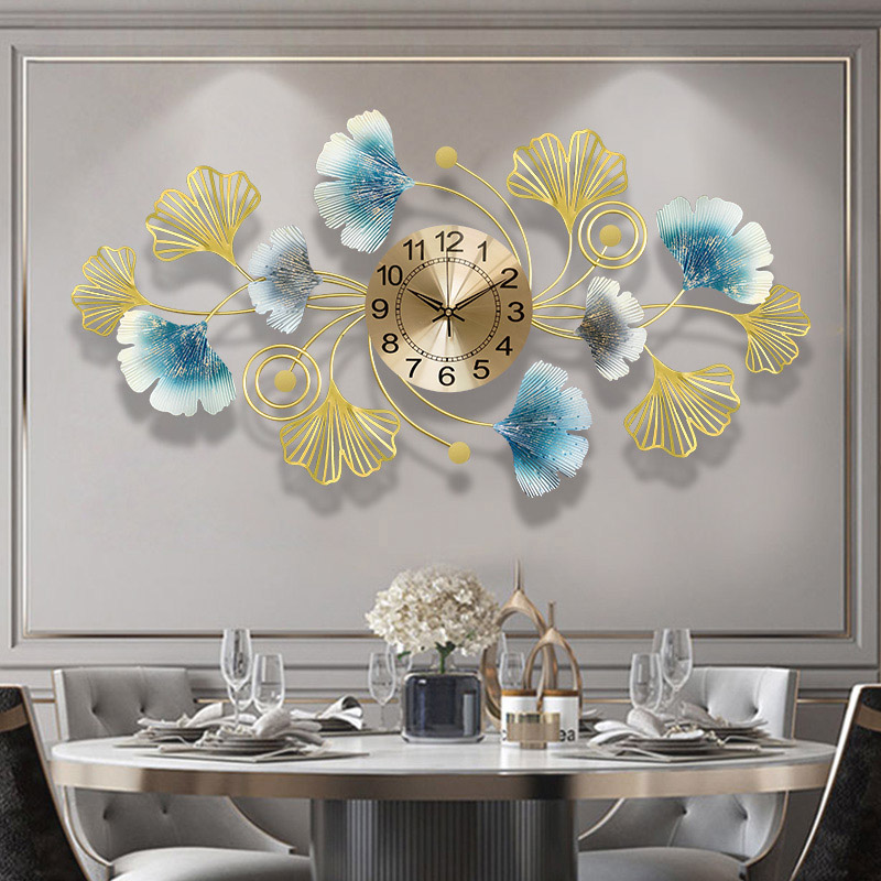 Luxury Watch Wall Clock - Einfache kreative Metall wanduhr, Mute Große