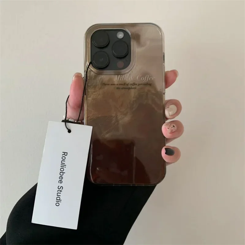 Luxury Watch Case - Luxuriöse Kaffeefarben-Verlauf-Handyhülle für iPhone 16 17