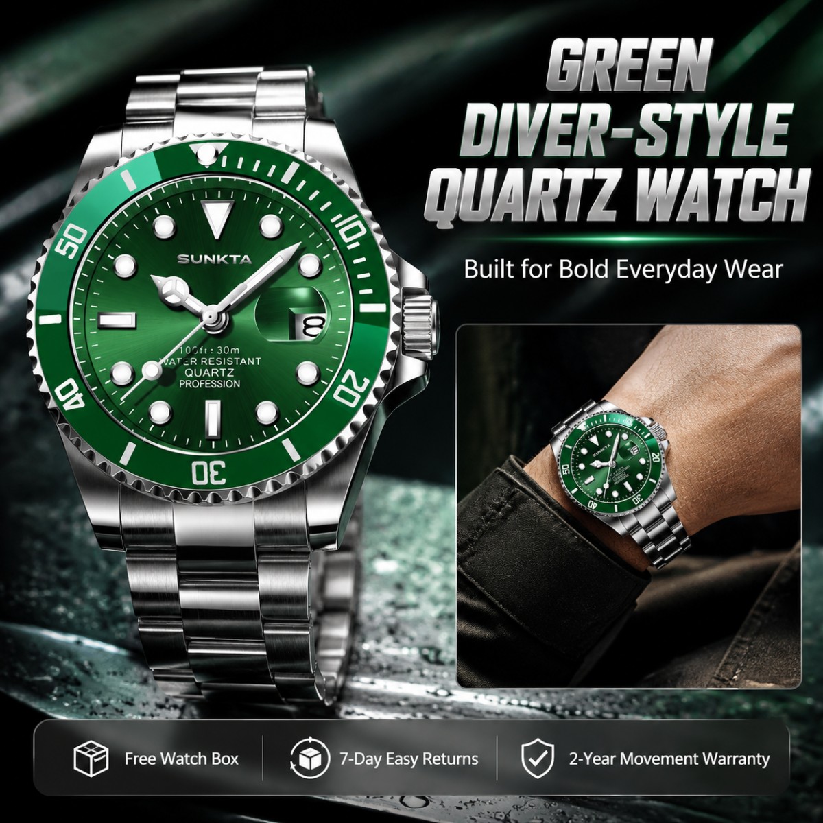 Luxury Watch All Brands - 2026 SUNKTA Top-Marke Luxus-Herrenuhr Mode-Quarzuhr Herren
