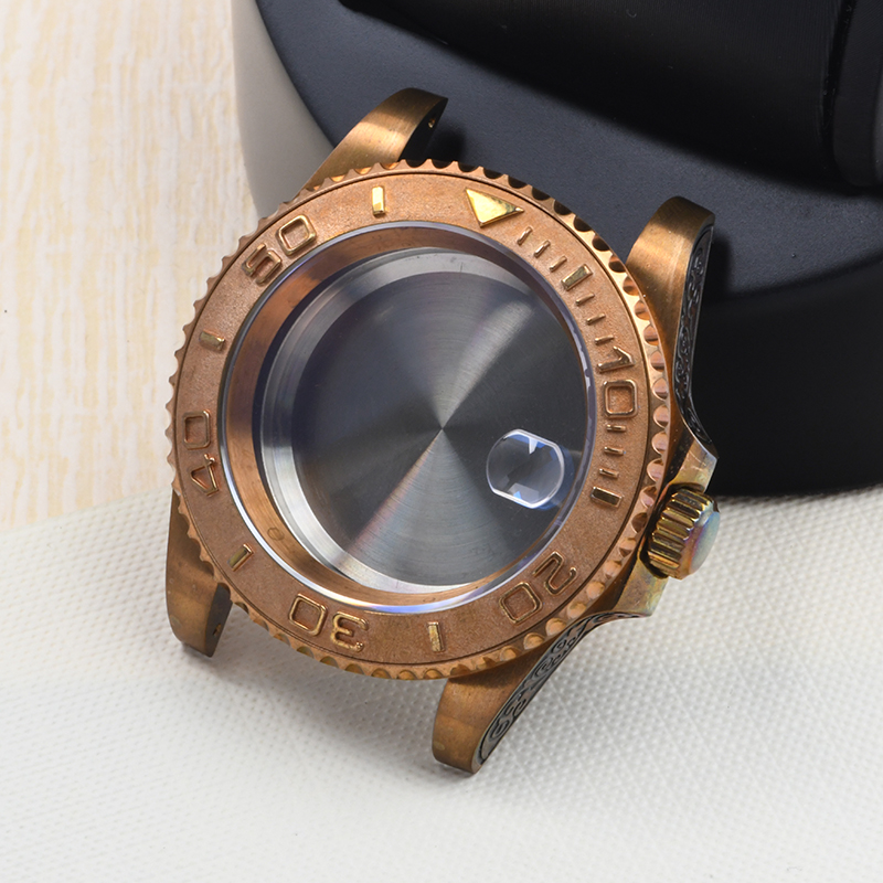 Bronze Case Watch - CUNS8 Bronze-Uhrengehäuse, 40 mm, Saphirglas, 28,5