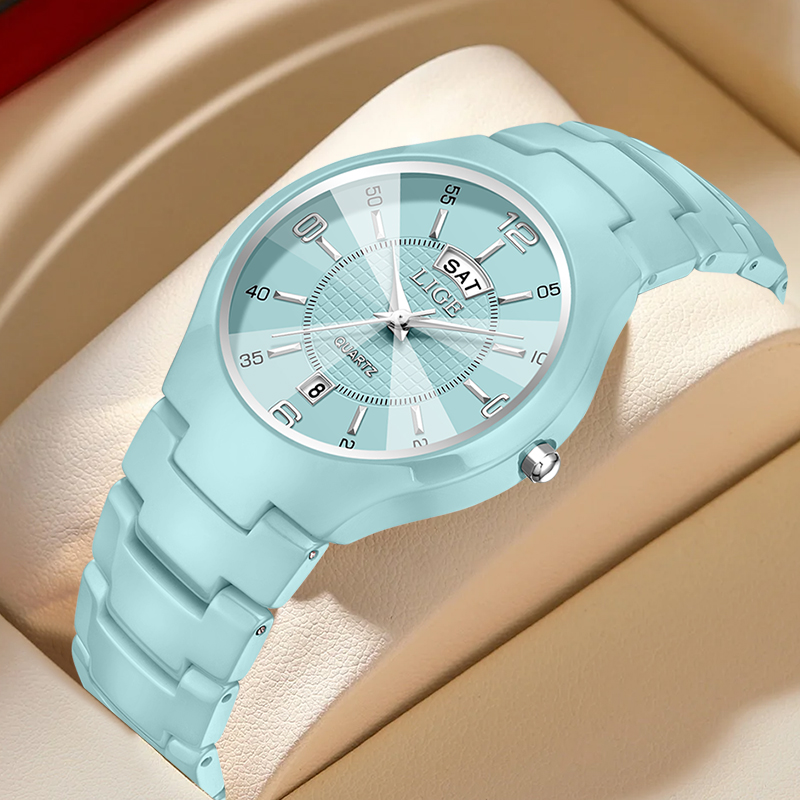 Ladies Luxury Watch - LIGE Luxuriöse Elegante Quarz-Damenuhren Mode Keramik