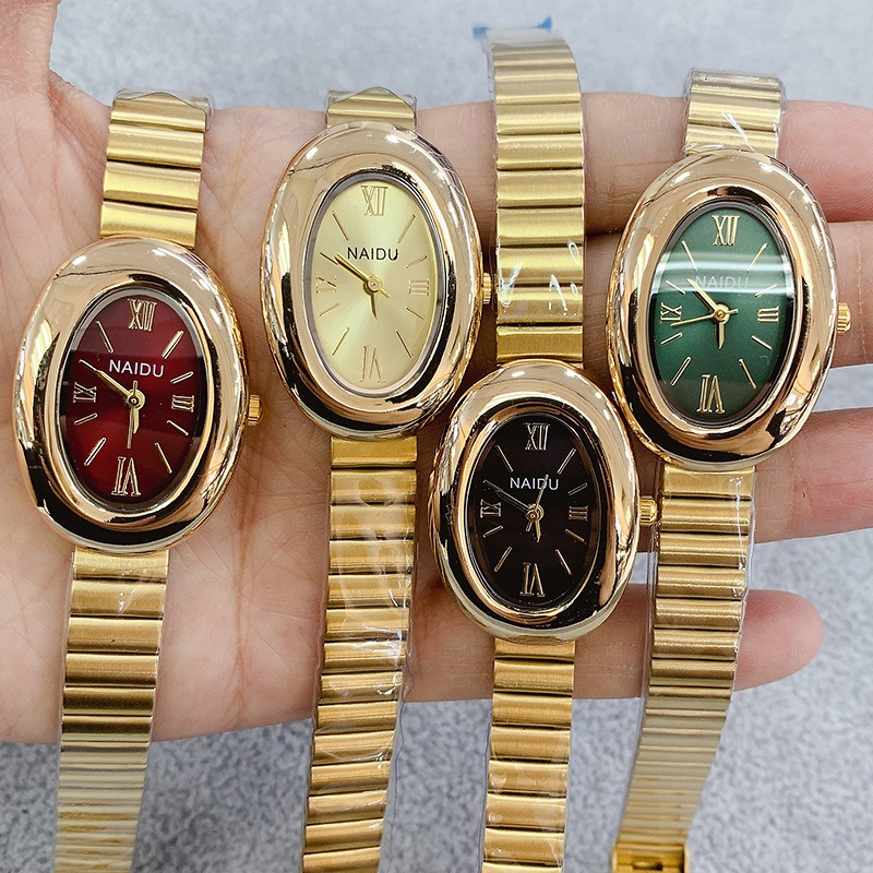 Luxury Watch Brand For Women - Luxus Marke Gold Oval Frauen Quarzuhr