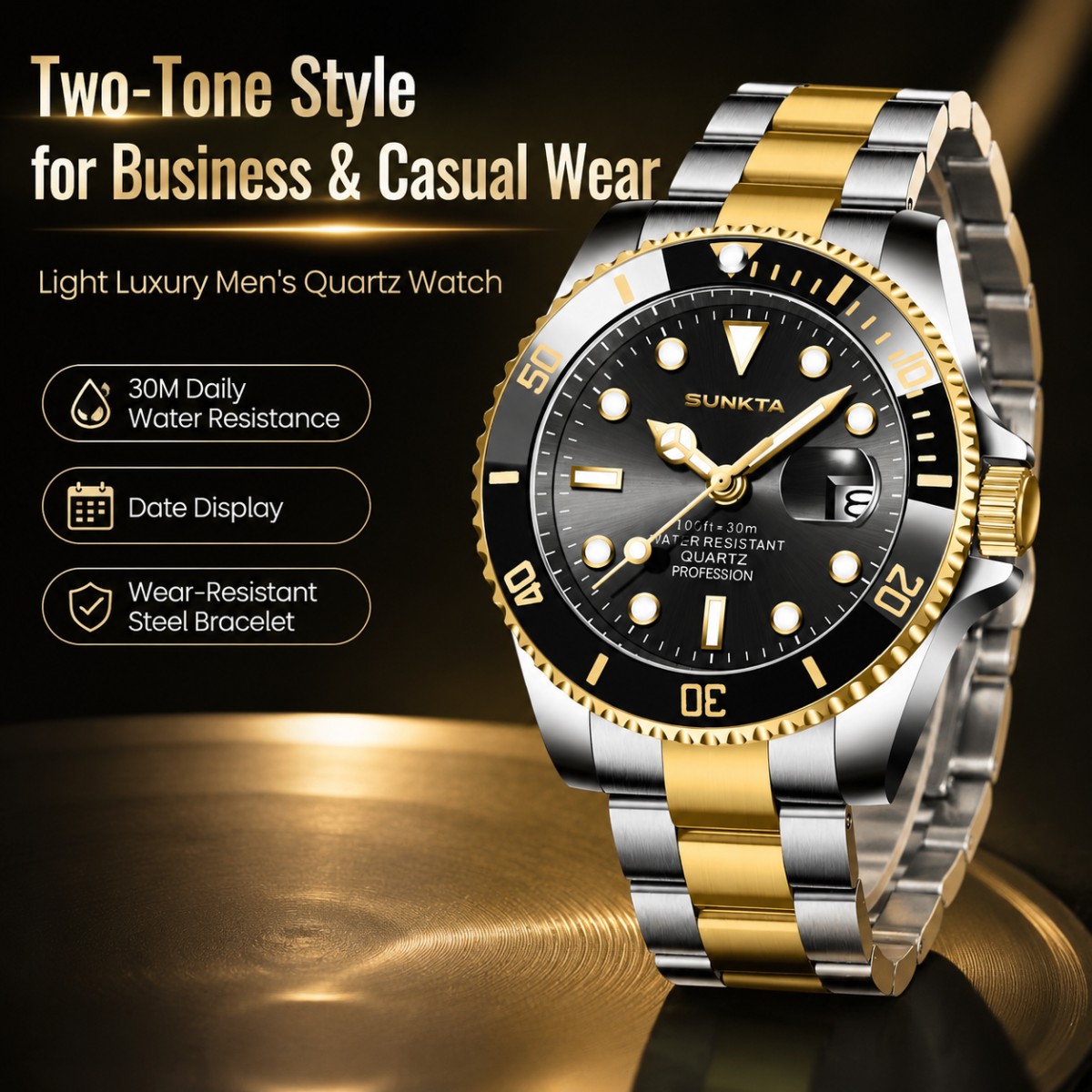 Luxury Watch All Brands - SUNKTA Top-Marke Luxus-Herrenuhren Mode Quarzuhr Herren