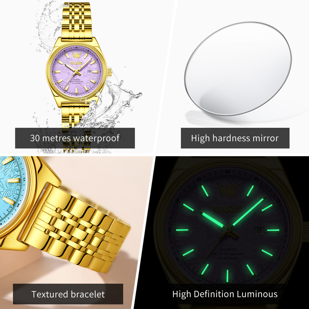 OLEVS Marke Luxus Gold Uhr Für – Luxury Watch Brand For Women Bewertung und Preis